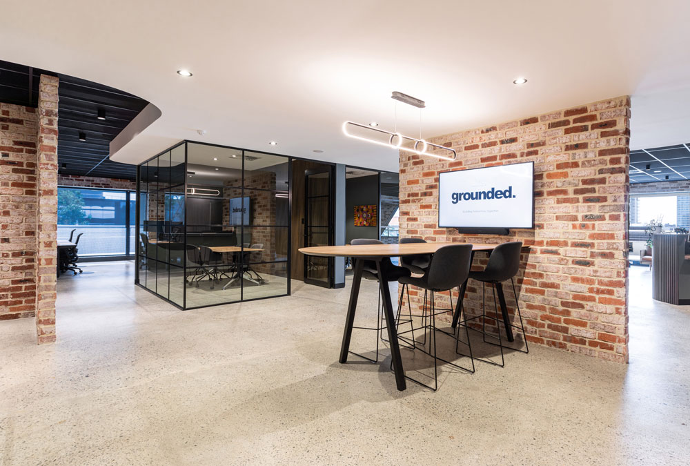 Phlow - Grounded Construction Group Project bespoke fit out of grounded construction group